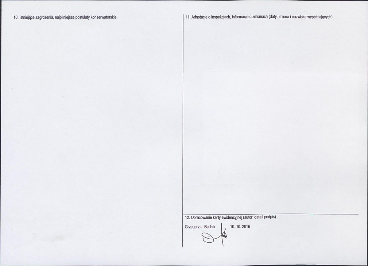 Karta obiektu niewpisanego do rejestru, skan nr 2