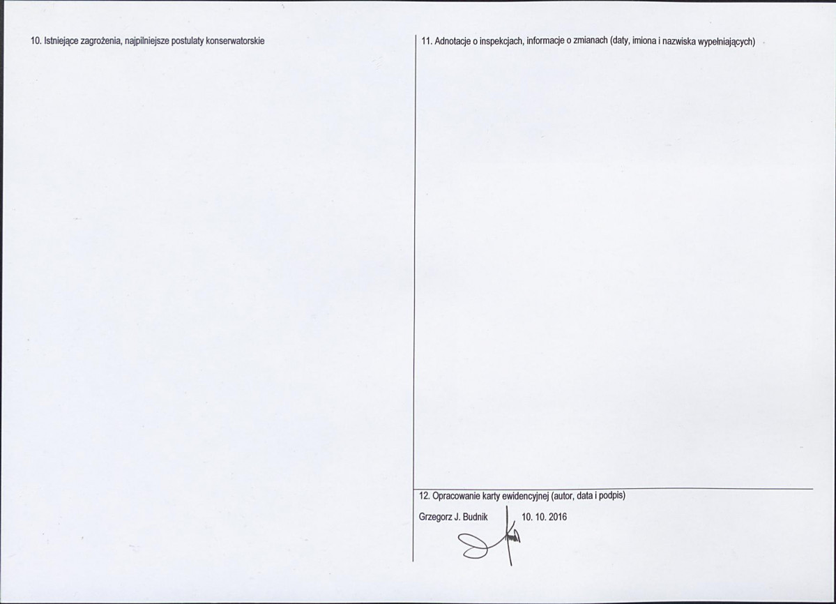 Karta obiektu niewpisanego do rejestru, skan nr 2