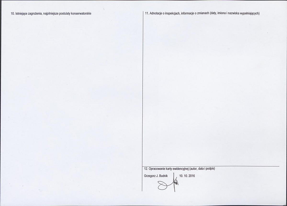 Karta obiektu niewpisanego do rejestru, skan nr 2