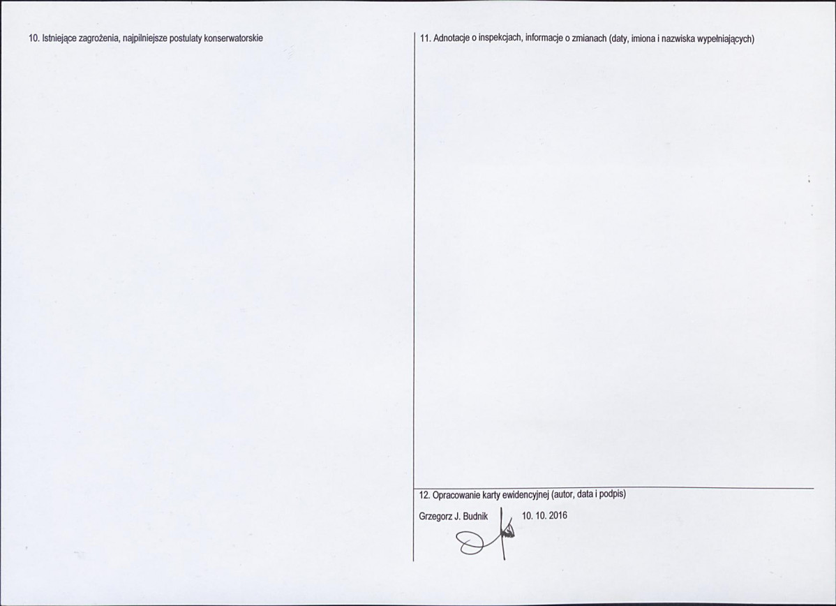Karta obiektu niewpisanego do rejestru, skan nr 2