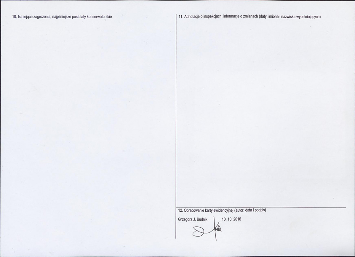 Karta obiektu niewpisanego do rejestru, skan nr 2