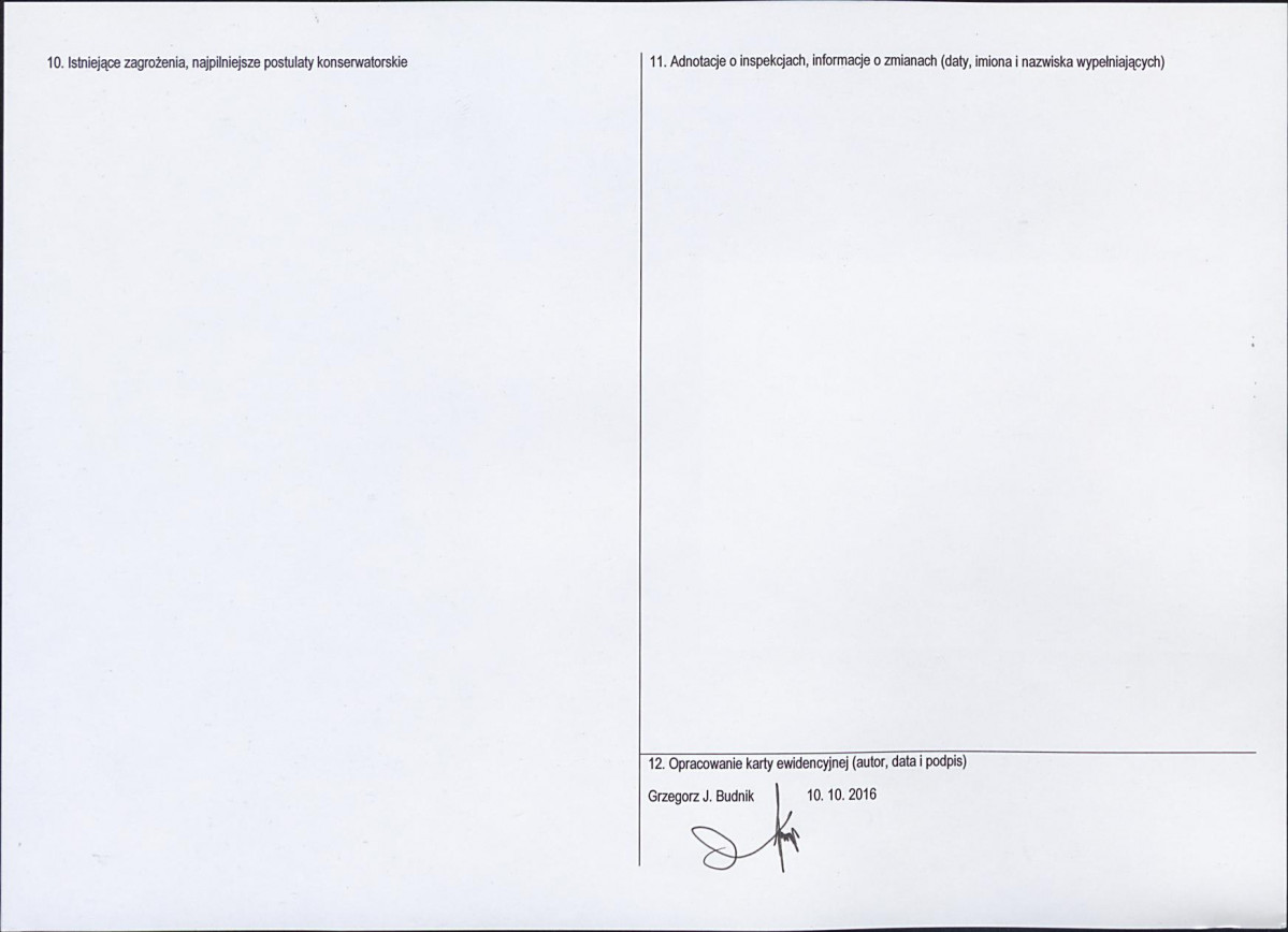 Karta obiektu niewpisanego do rejestru, skan nr 2