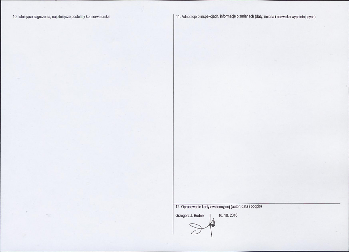 Karta obiektu niewpisanego do rejestru, skan nr 2