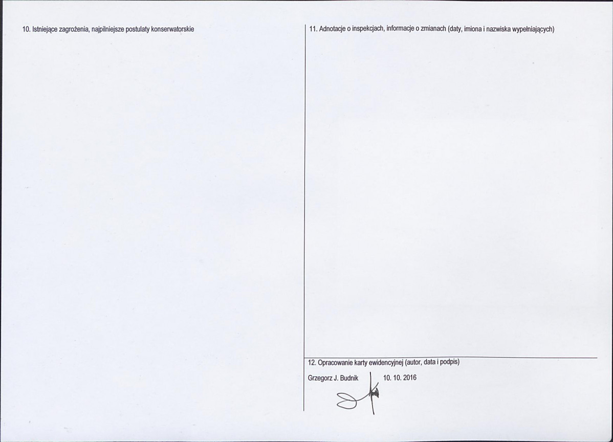 Karta obiektu niewpisanego do rejestru, skan nr 2