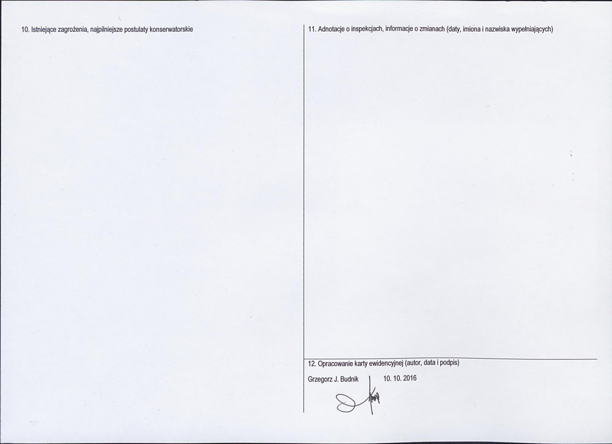 Karta obiektu niewpisanego do rejestru, skan nr 2