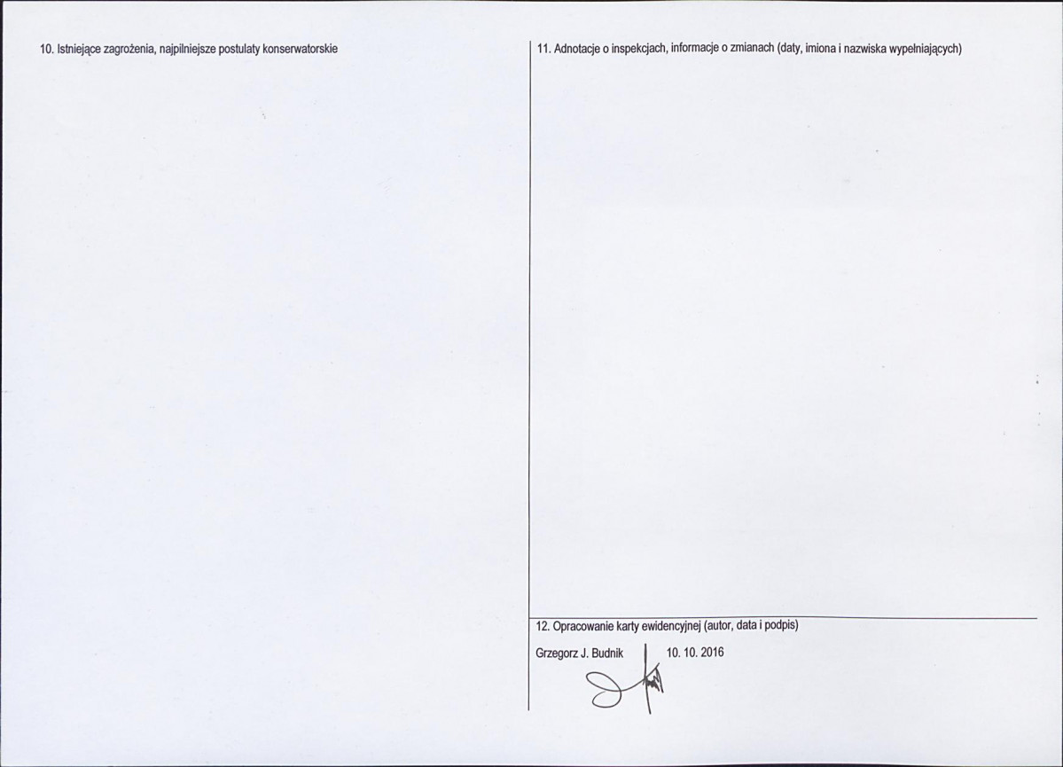 Karta obiektu niewpisanego do rejestru, skan nr 2