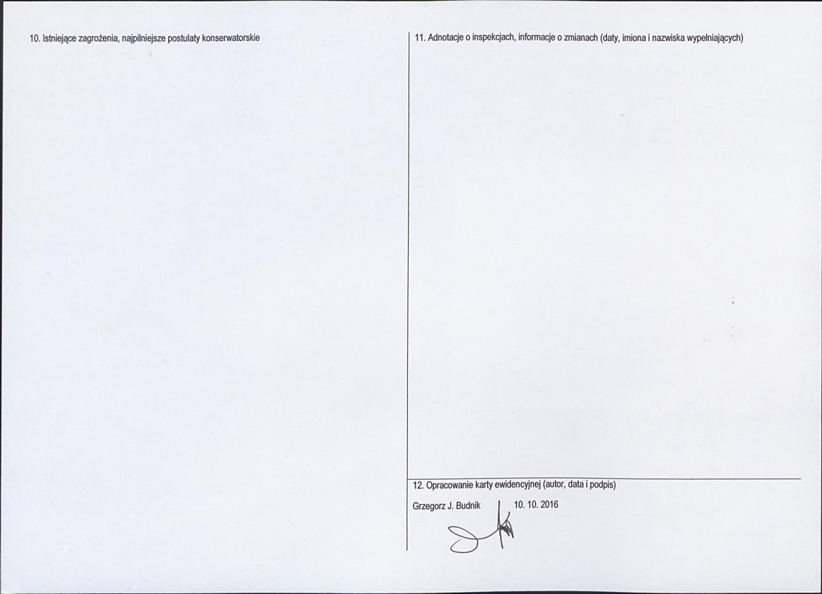Karta obiektu niewpisanego do rejestru, skan nr 2