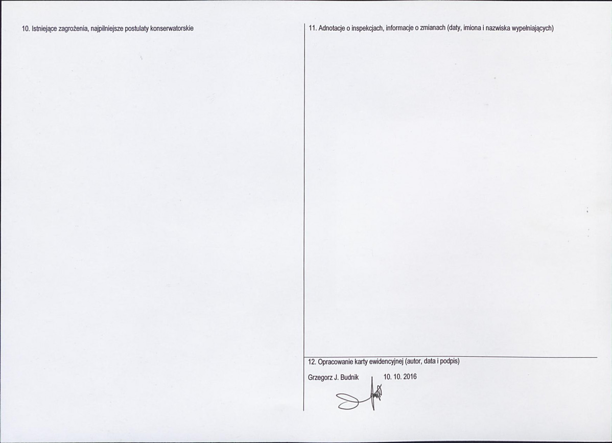 Karta obiektu niewpisanego do rejestru, skan nr 2