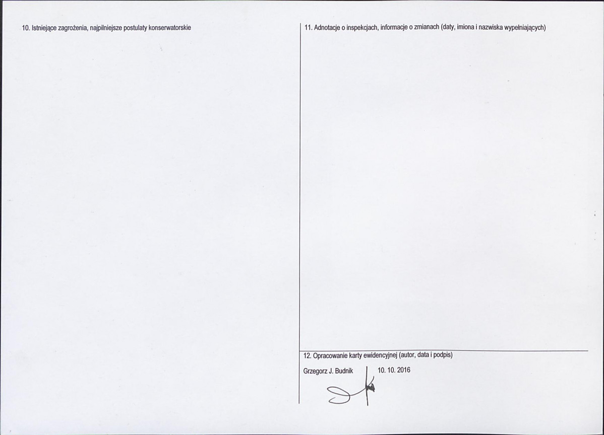 Karta obiektu niewpisanego do rejestru, skan nr 2