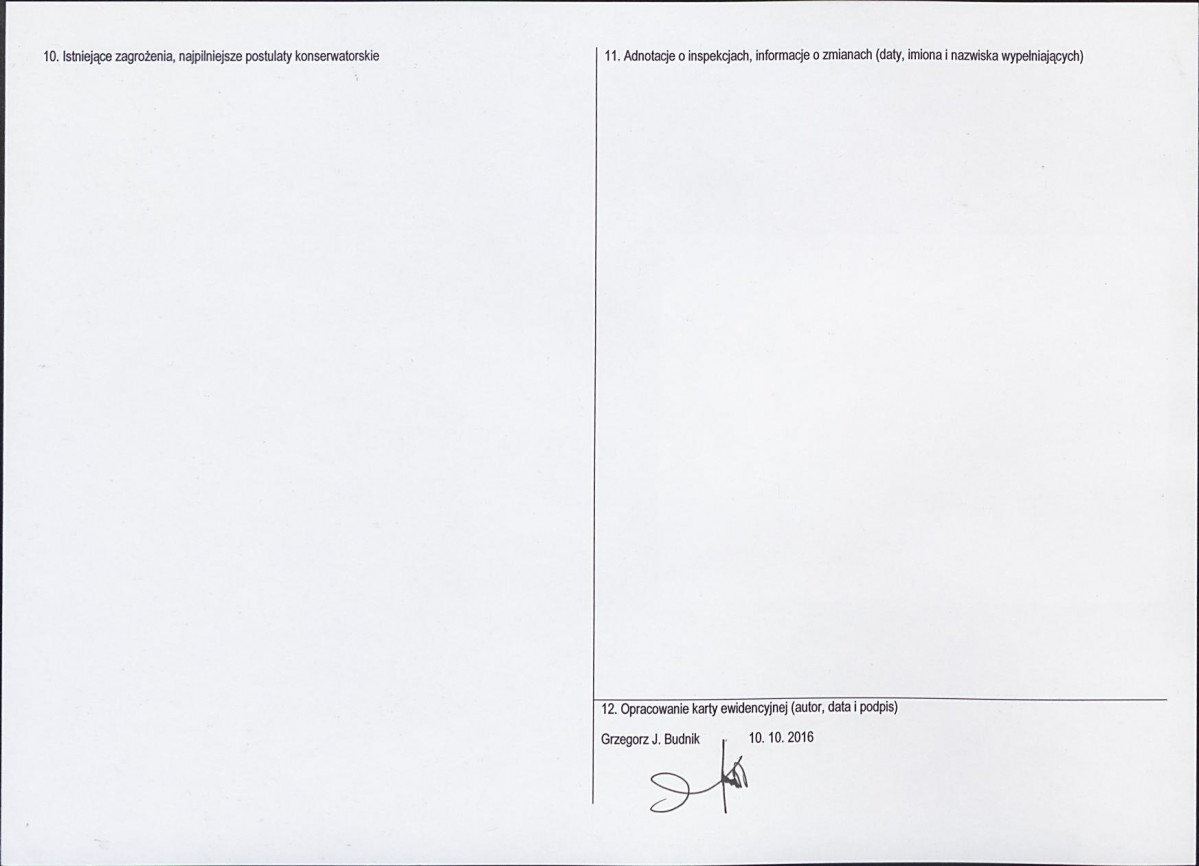 Karta obiektu niewpisanego do rejestru, skan nr 2