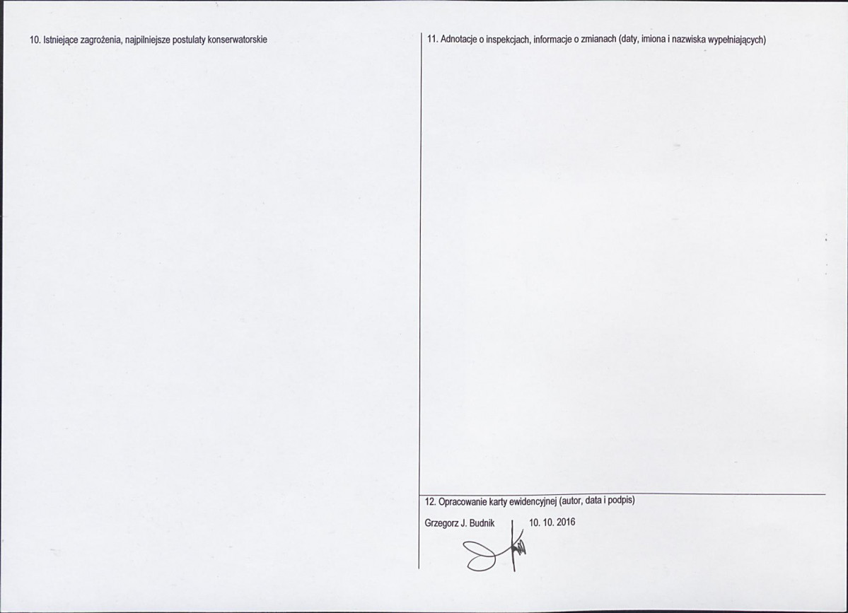 Karta obiektu niewpisanego do rejestru, skan nr 2