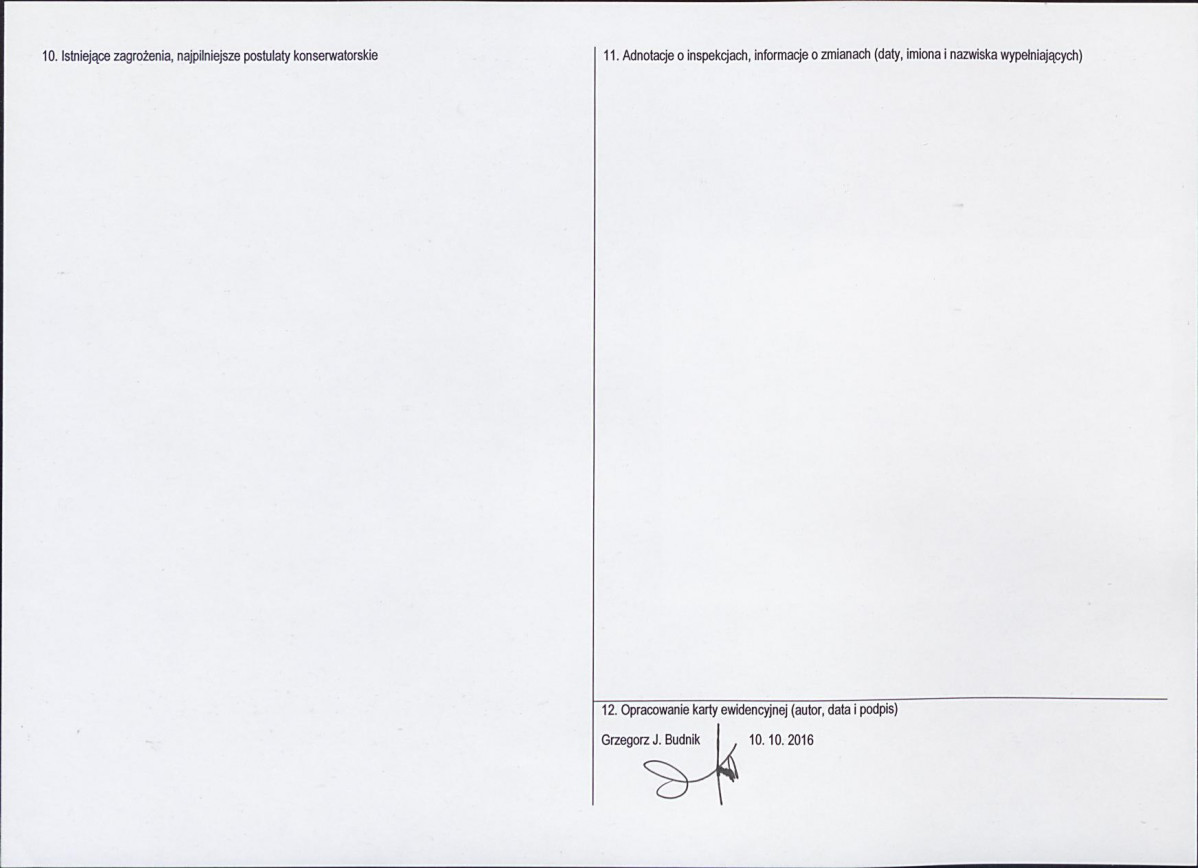 Karta obiektu niewpisanego do rejestru, skan nr 2