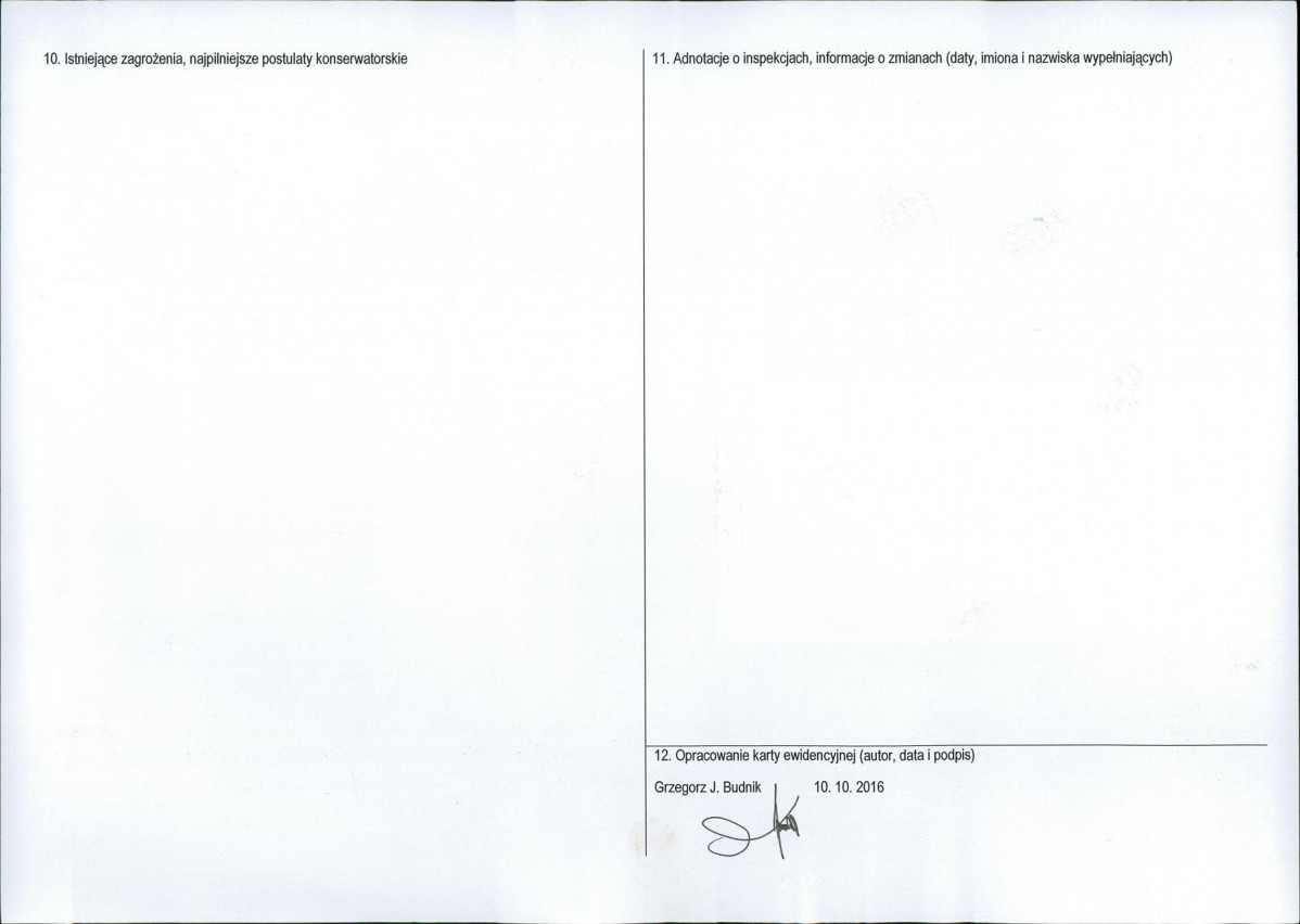 KEZN - Karta obiektu niewpisanego do rejestru, skan nr 2