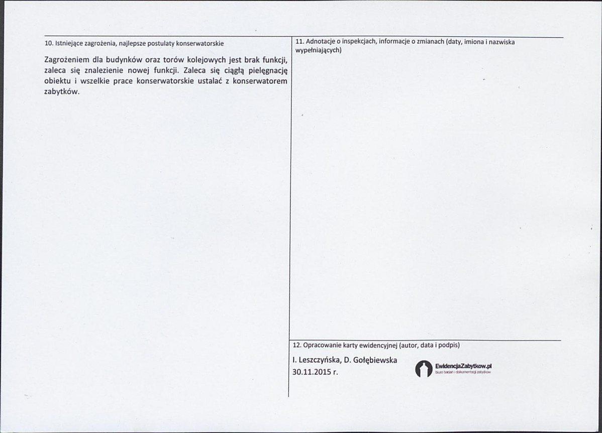 Karta obiektu niewpisanego do rejestru, skan nr 2