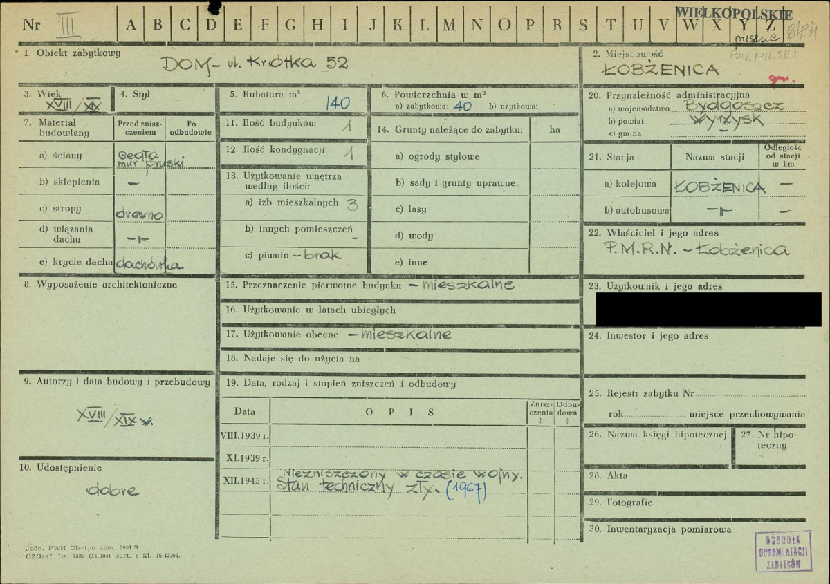 KZ - Karta zielona, skan nr 1