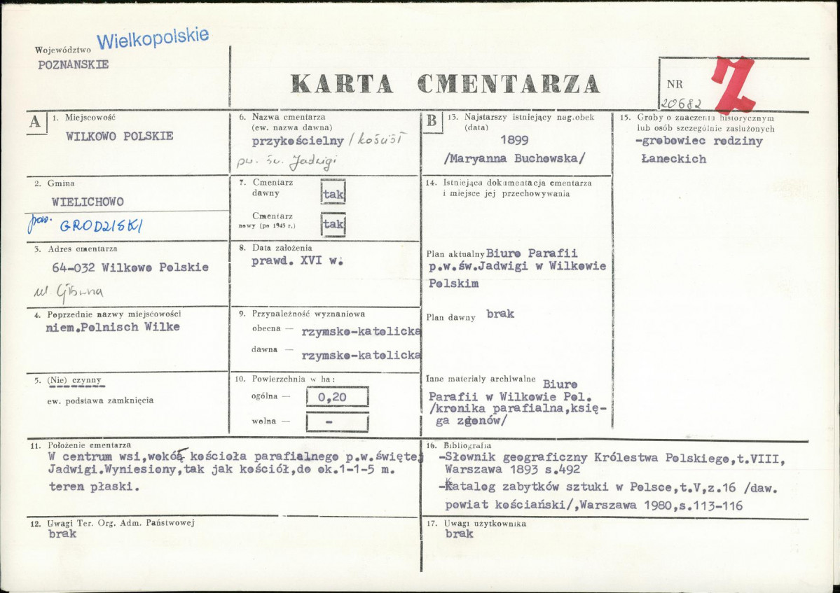 Karta cmentarza, skan nr 1
