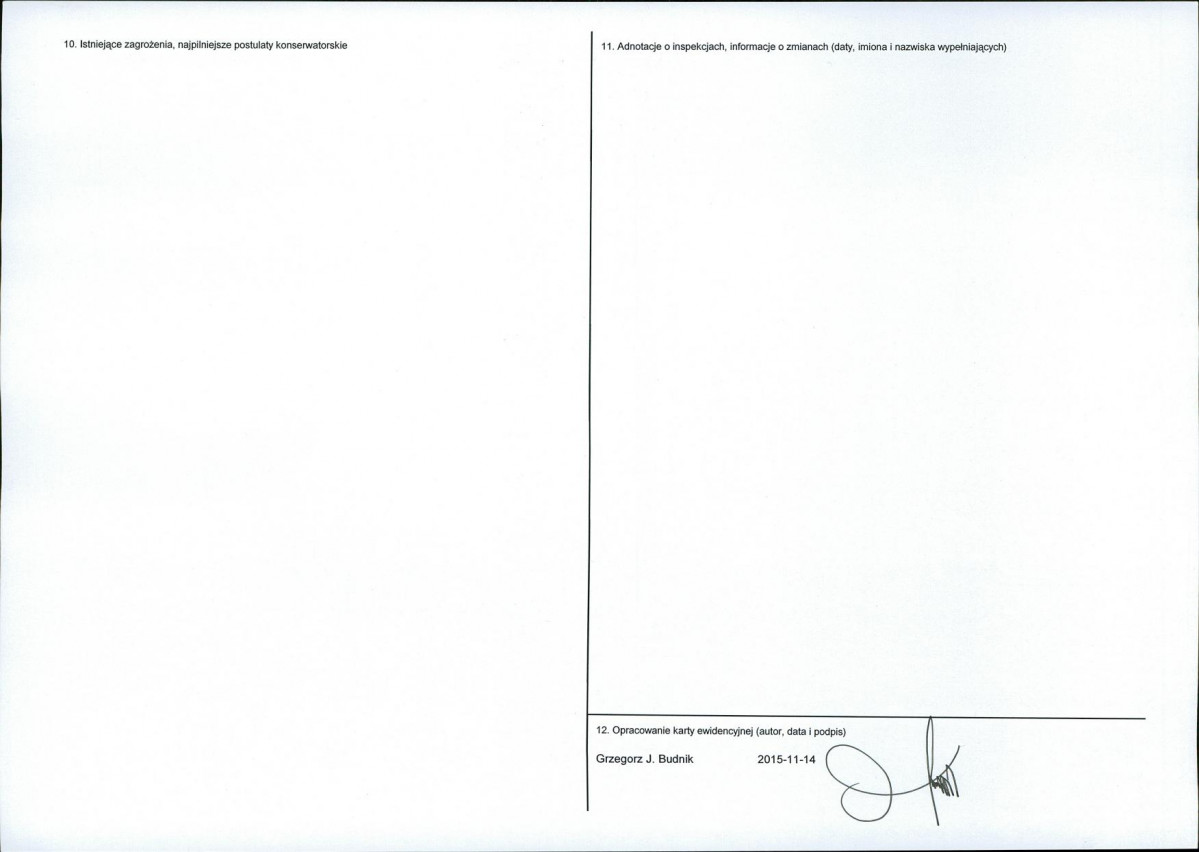 Karta obiektu niewpisanego do rejestru, skan nr 2