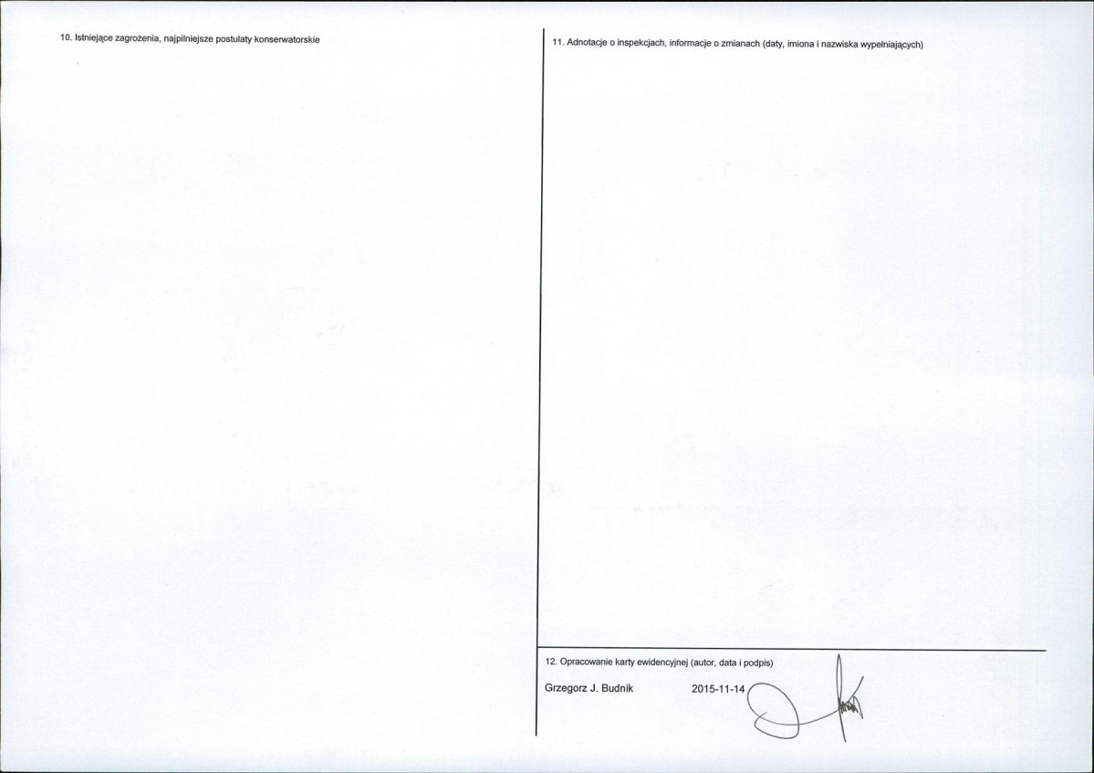 Karta obiektu niewpisanego do rejestru, skan nr 2