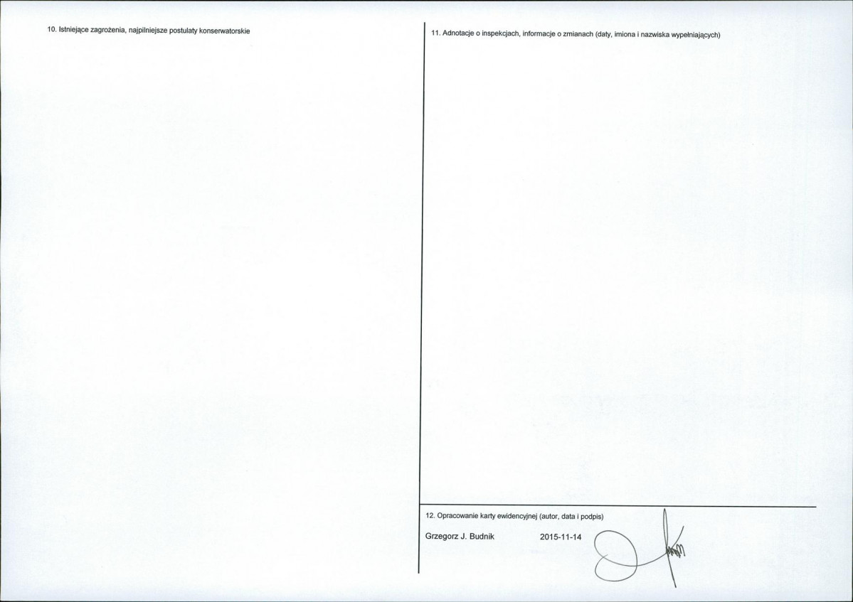 Karta obiektu niewpisanego do rejestru, skan nr 2