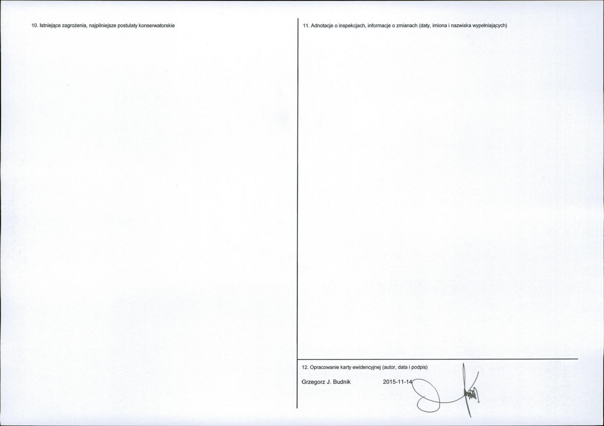 Karta obiektu niewpisanego do rejestru, skan nr 2