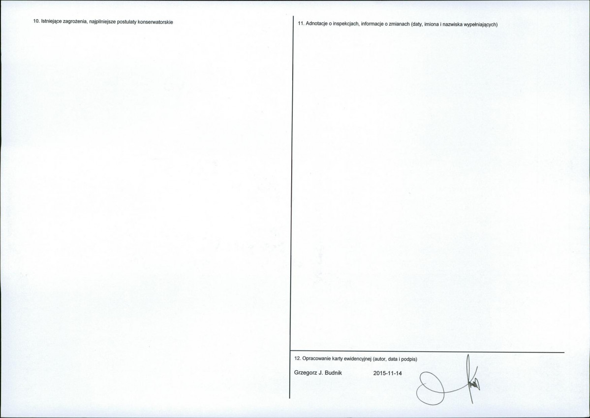 Karta obiektu niewpisanego do rejestru, skan nr 2