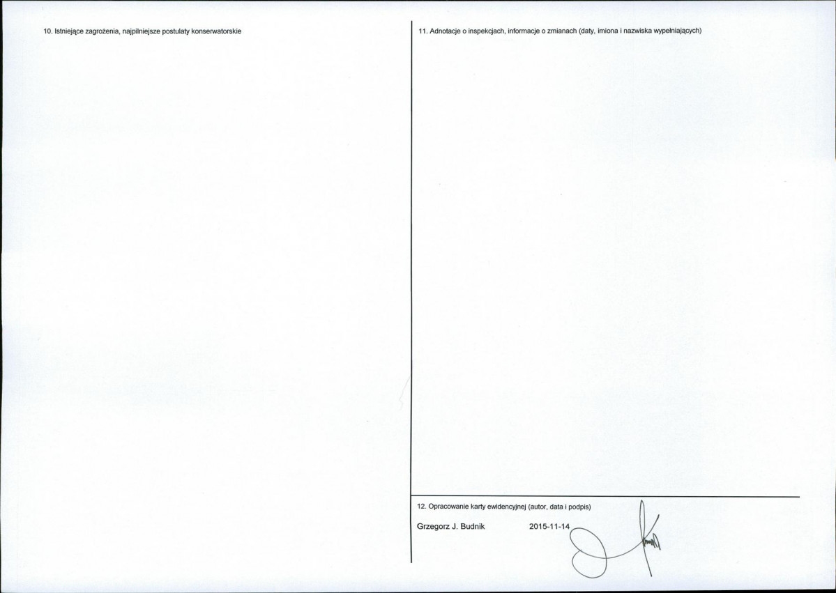 Karta obiektu niewpisanego do rejestru, skan nr 2