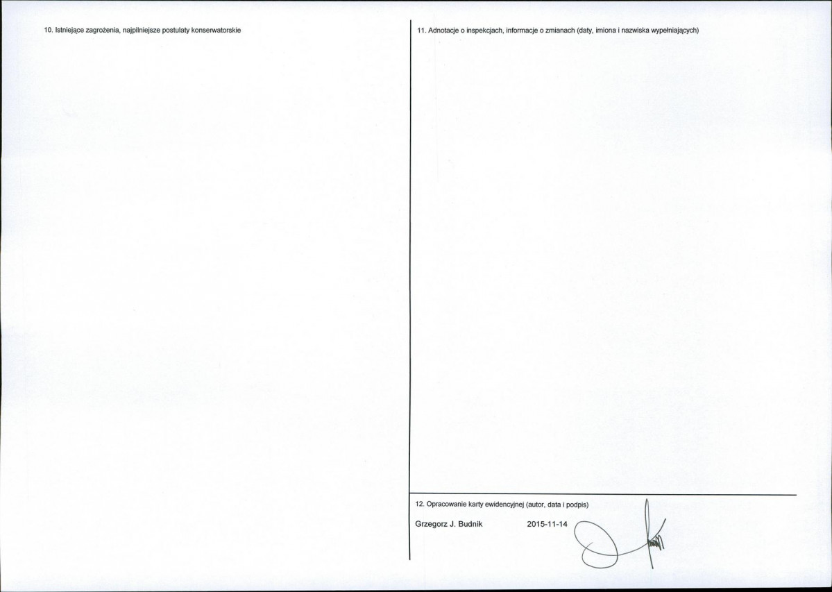 Karta obiektu niewpisanego do rejestru, skan nr 2
