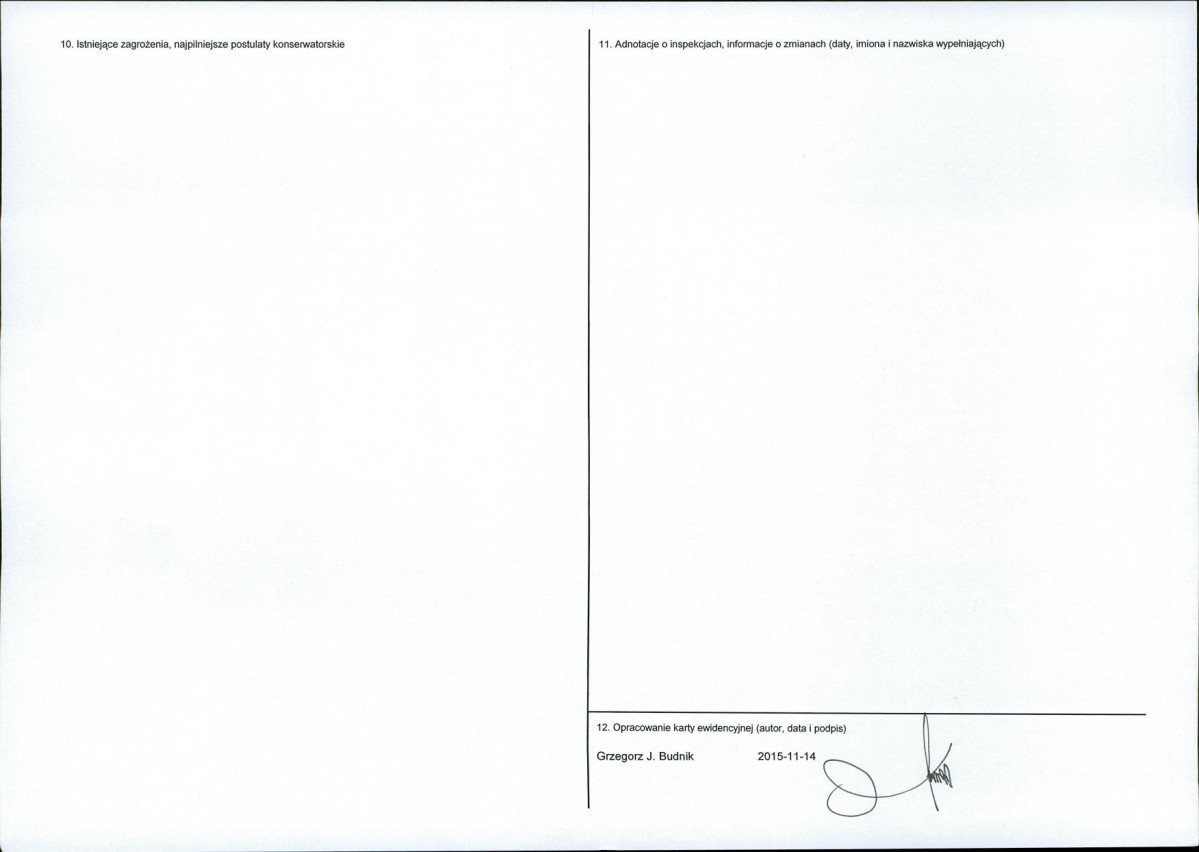 Karta obiektu niewpisanego do rejestru, skan nr 2