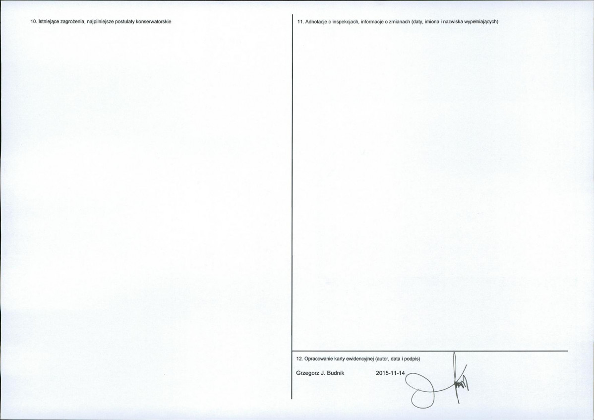 Karta obiektu niewpisanego do rejestru, skan nr 2