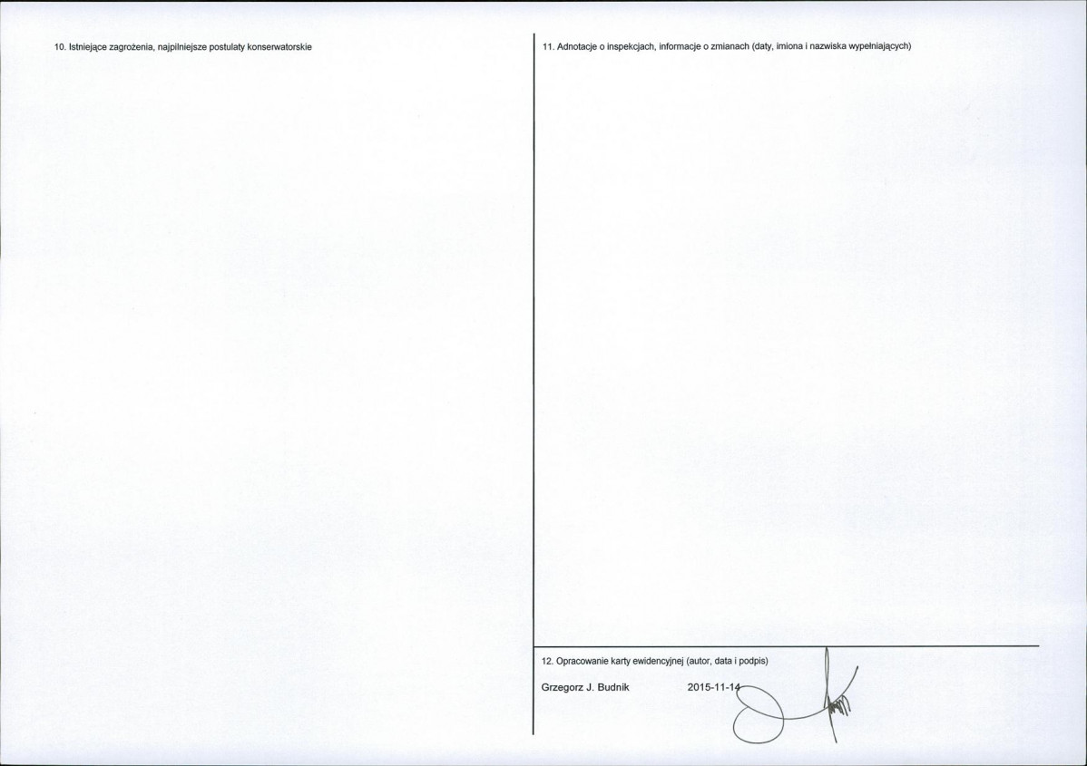 Karta obiektu niewpisanego do rejestru, skan nr 2
