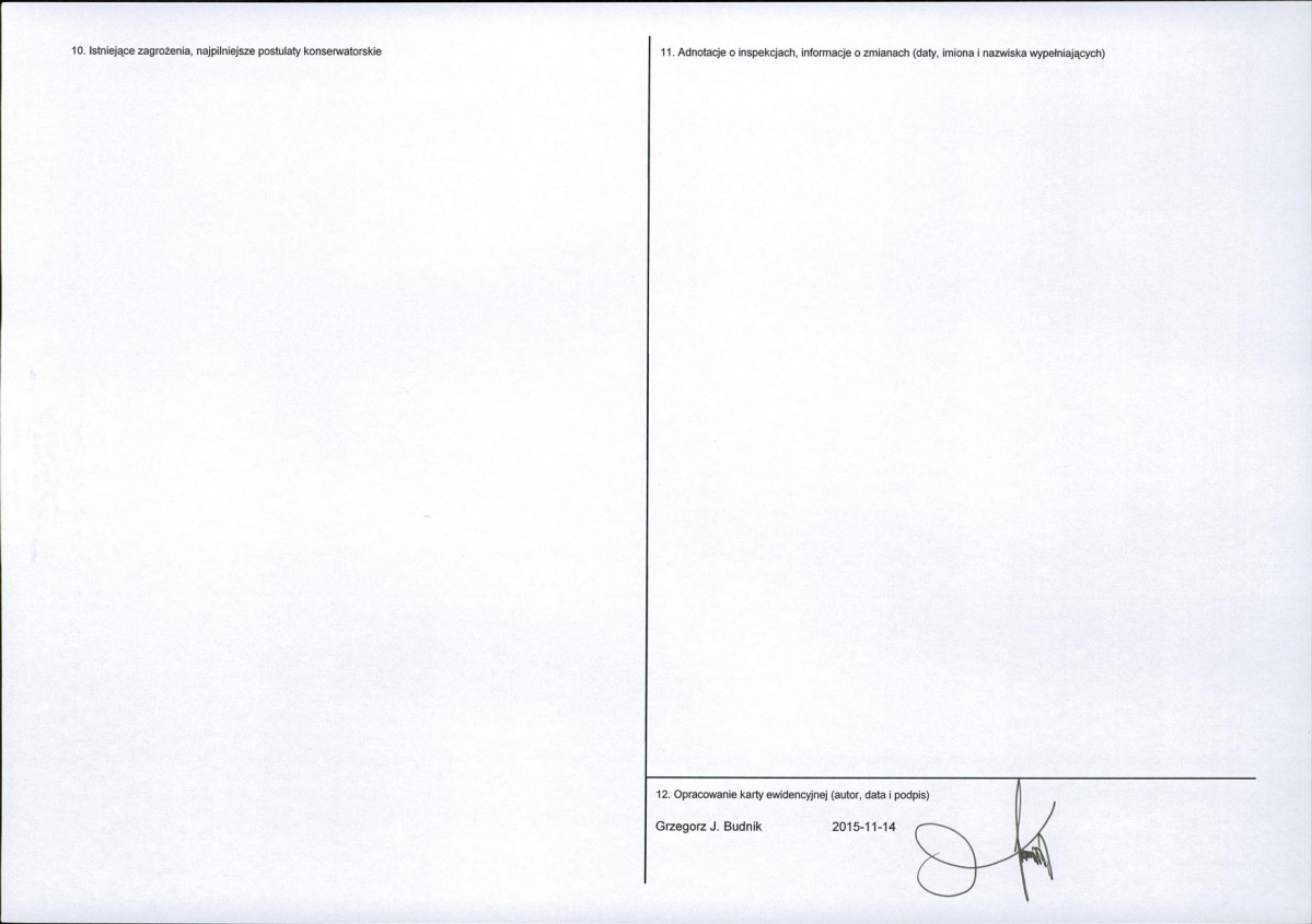 KEZN - Karta obiektu niewpisanego do rejestru, skan nr 2