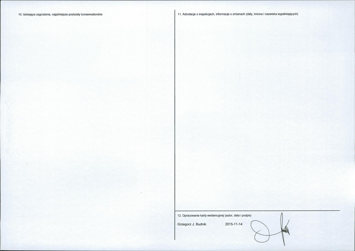 KEZN - Karta obiektu niewpisanego do rejestru, skan nr 2