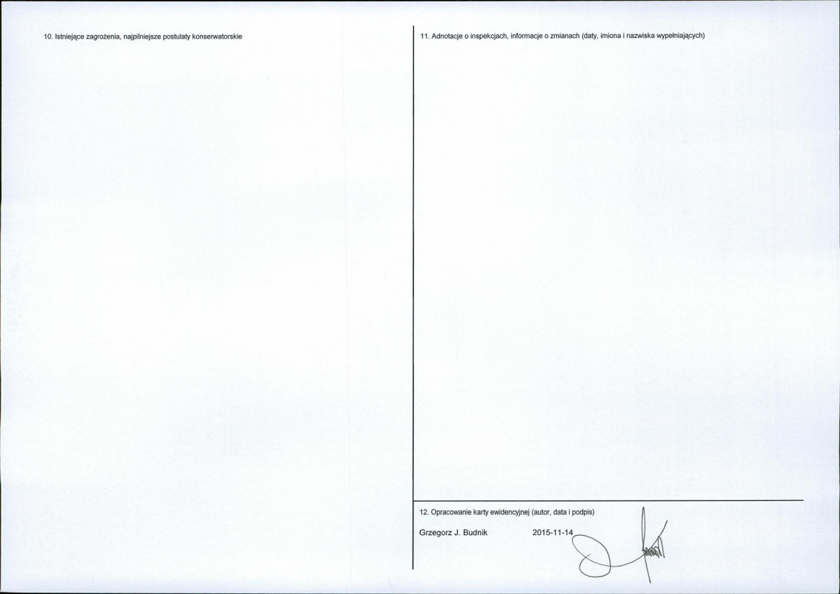 Karta obiektu niewpisanego do rejestru, skan nr 2