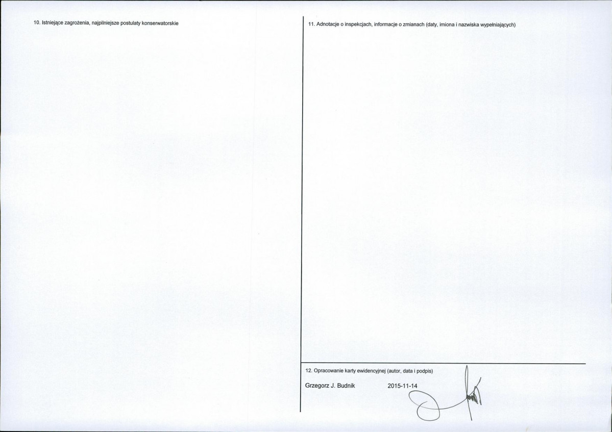 Karta obiektu niewpisanego do rejestru, skan nr 2