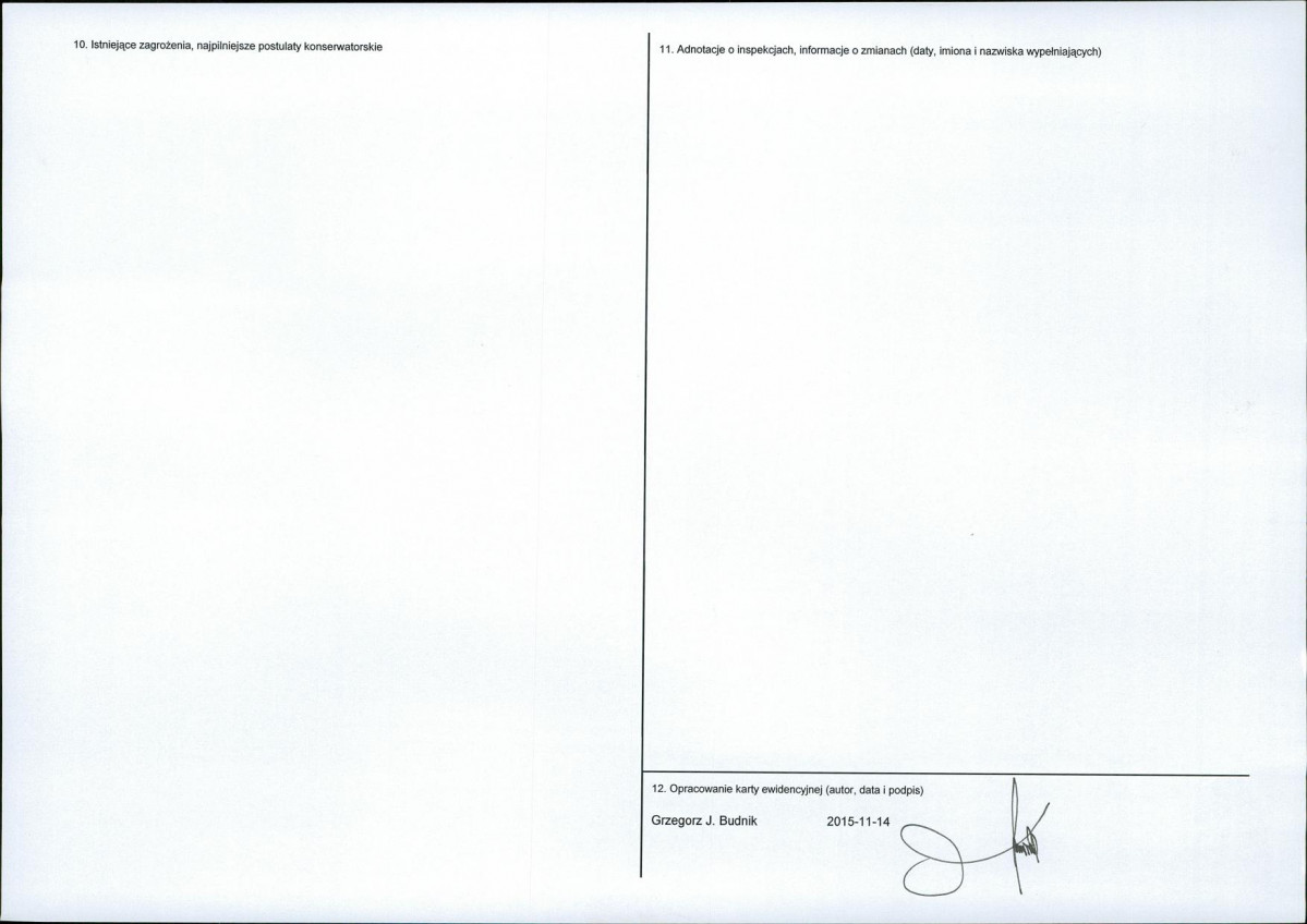 Karta obiektu niewpisanego do rejestru, skan nr 2