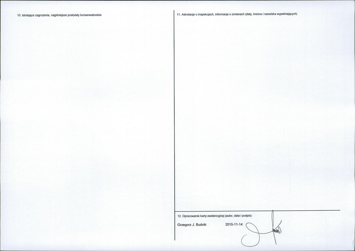 Karta obiektu niewpisanego do rejestru, skan nr 2