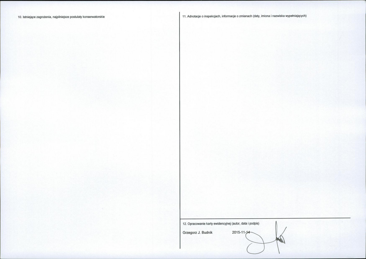 Karta obiektu niewpisanego do rejestru, skan nr 2