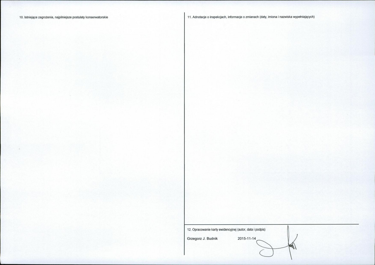 Karta obiektu niewpisanego do rejestru, skan nr 2
