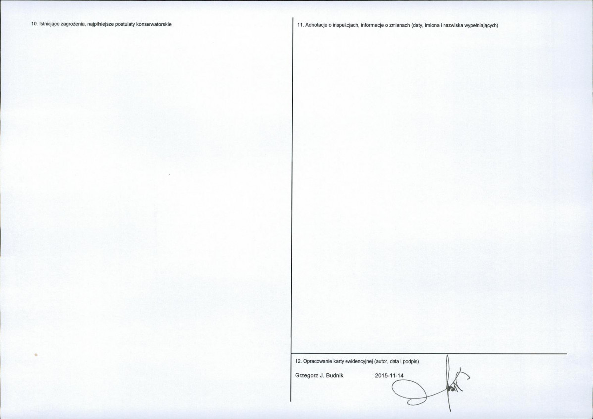 Karta obiektu niewpisanego do rejestru, skan nr 2