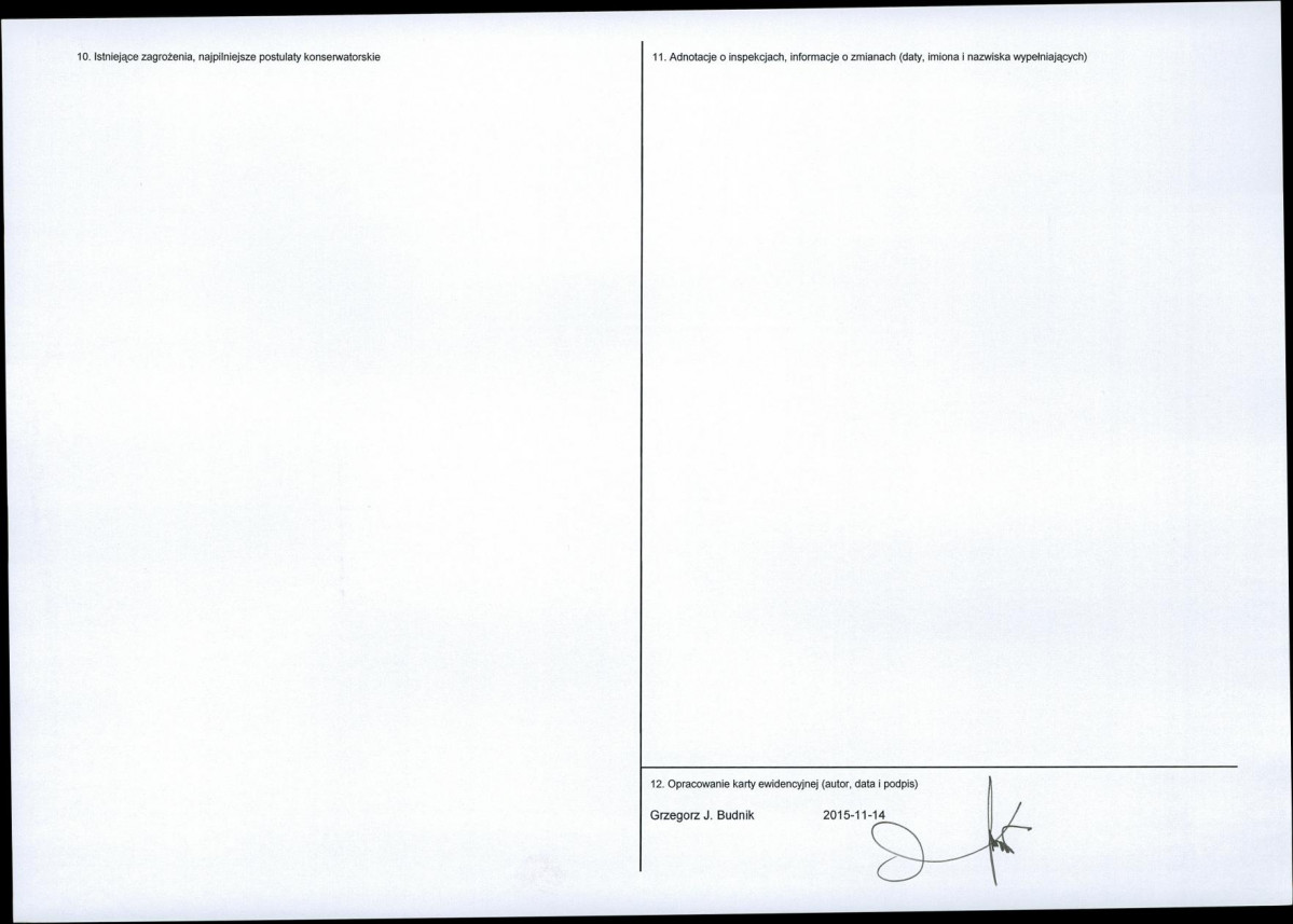 Karta obiektu niewpisanego do rejestru, skan nr 2