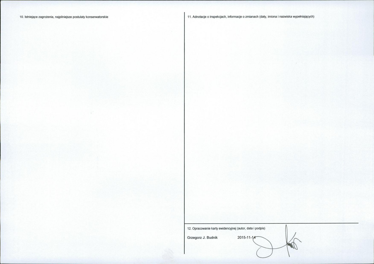 Karta obiektu niewpisanego do rejestru, skan nr 2