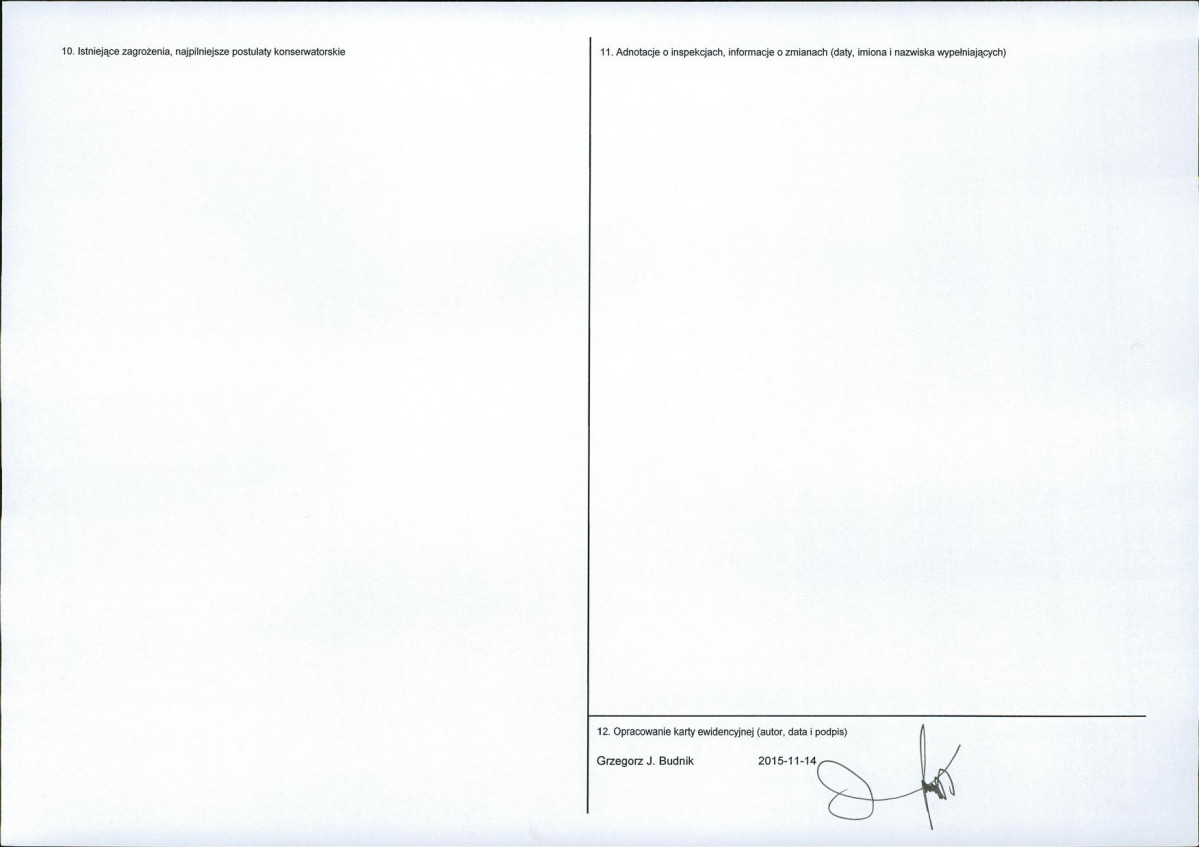 Karta obiektu niewpisanego do rejestru, skan nr 2