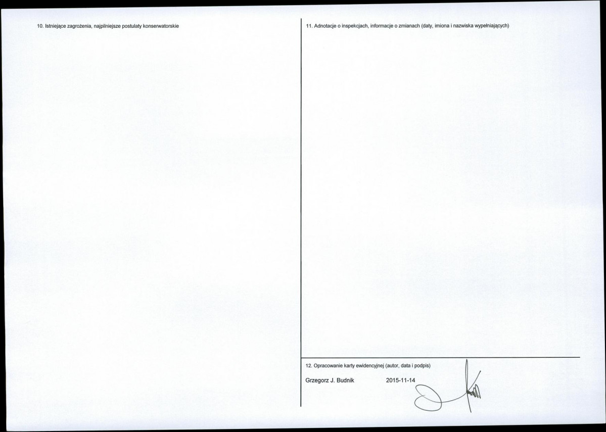 Karta obiektu niewpisanego do rejestru, skan nr 2