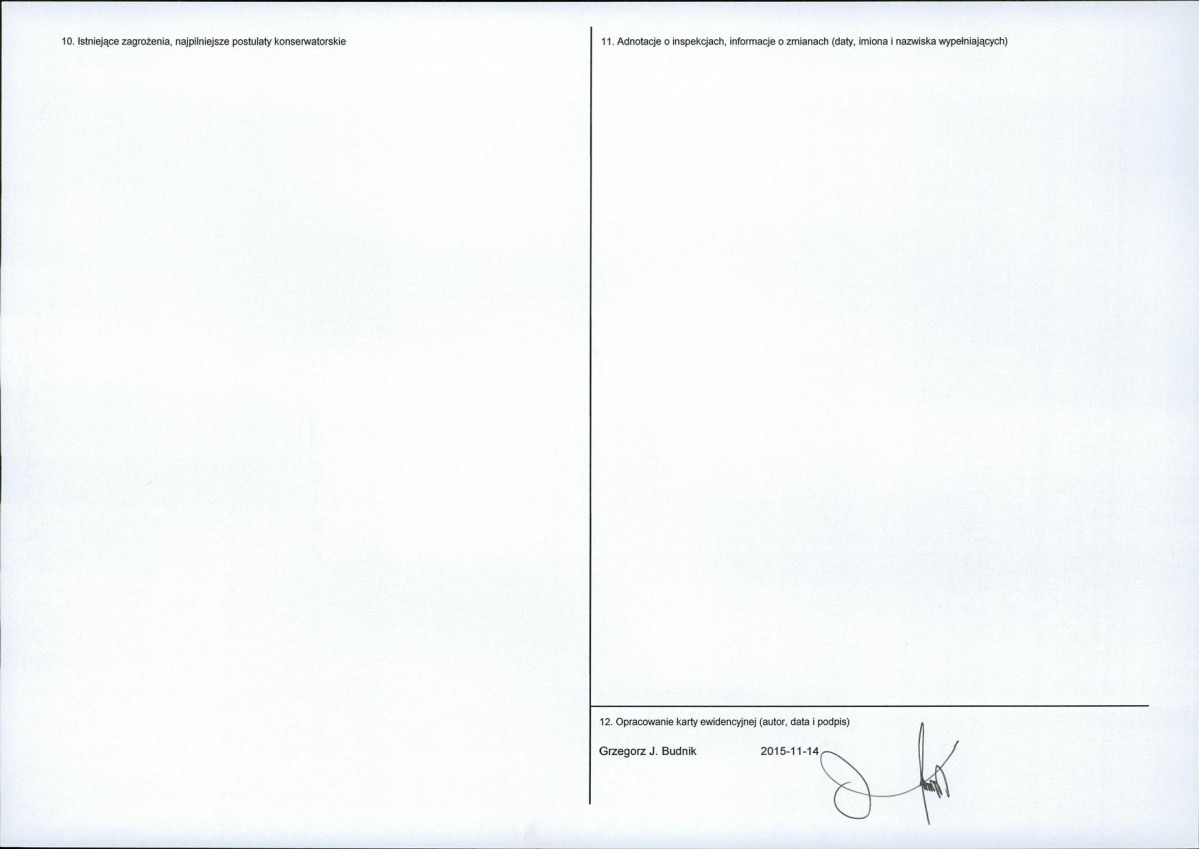 Karta obiektu niewpisanego do rejestru, skan nr 2