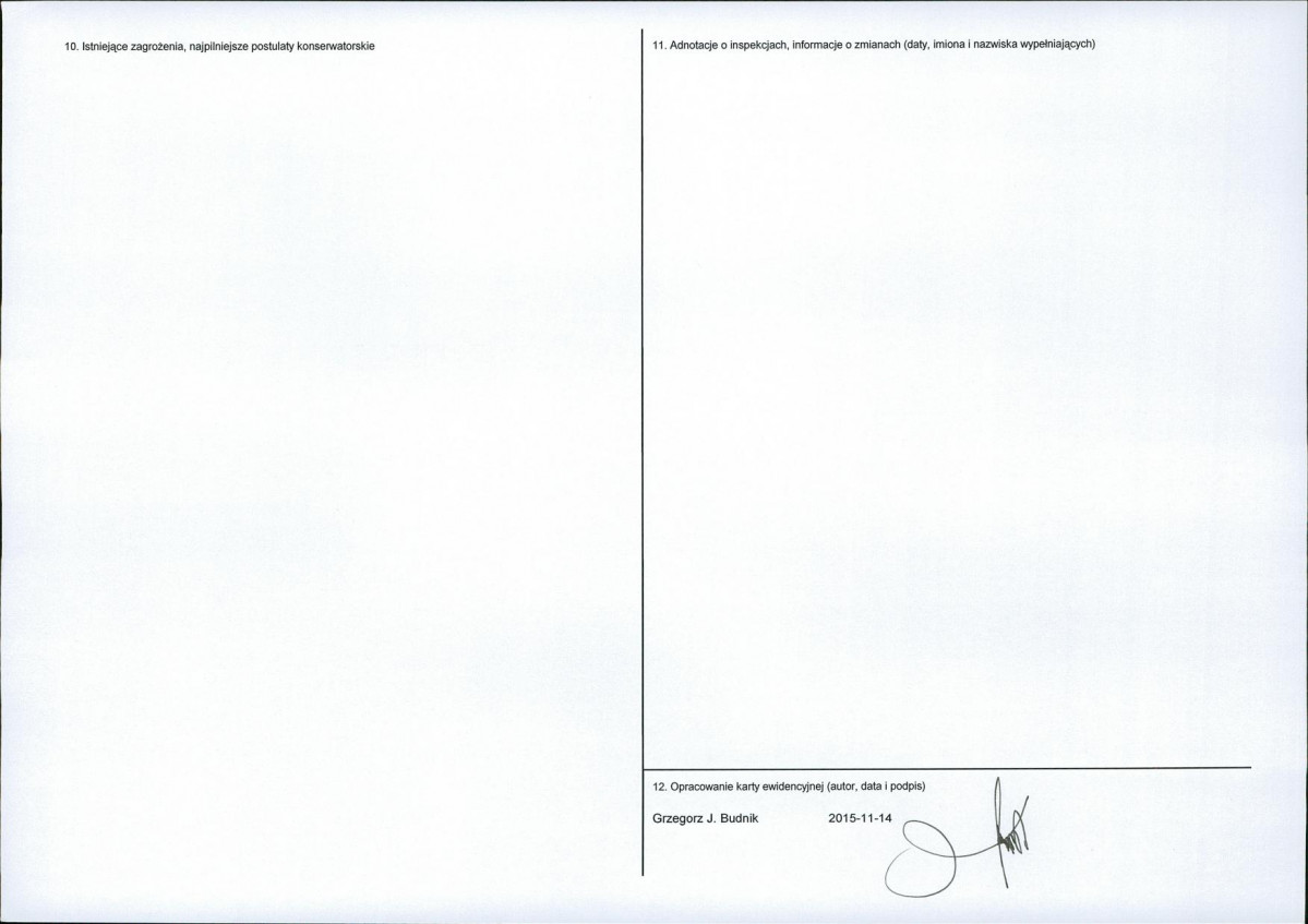 Karta obiektu niewpisanego do rejestru, skan nr 2