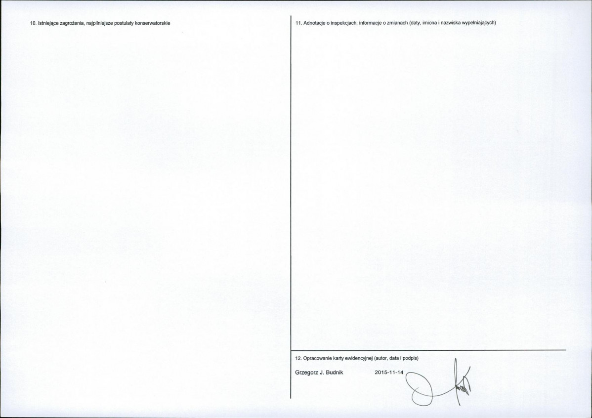 Karta obiektu niewpisanego do rejestru, skan nr 2