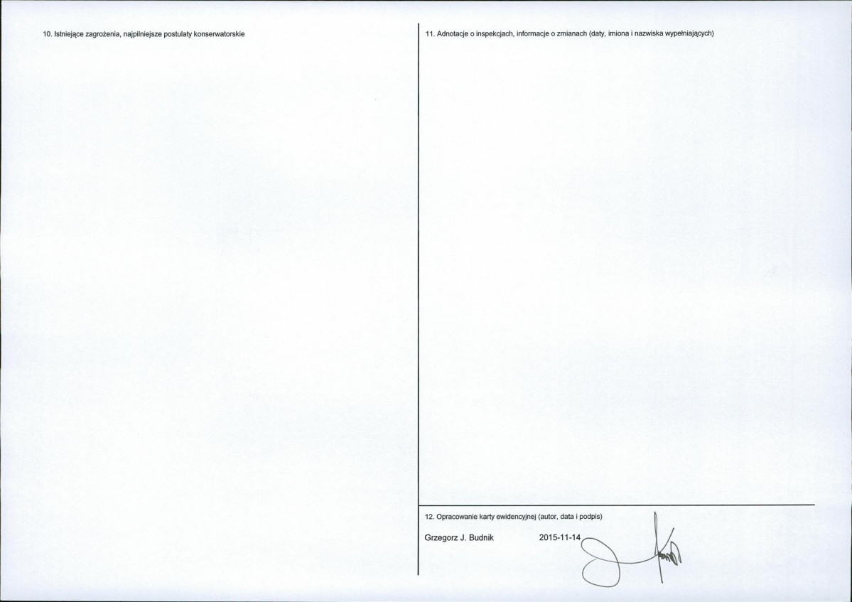 Karta obiektu niewpisanego do rejestru, skan nr 2