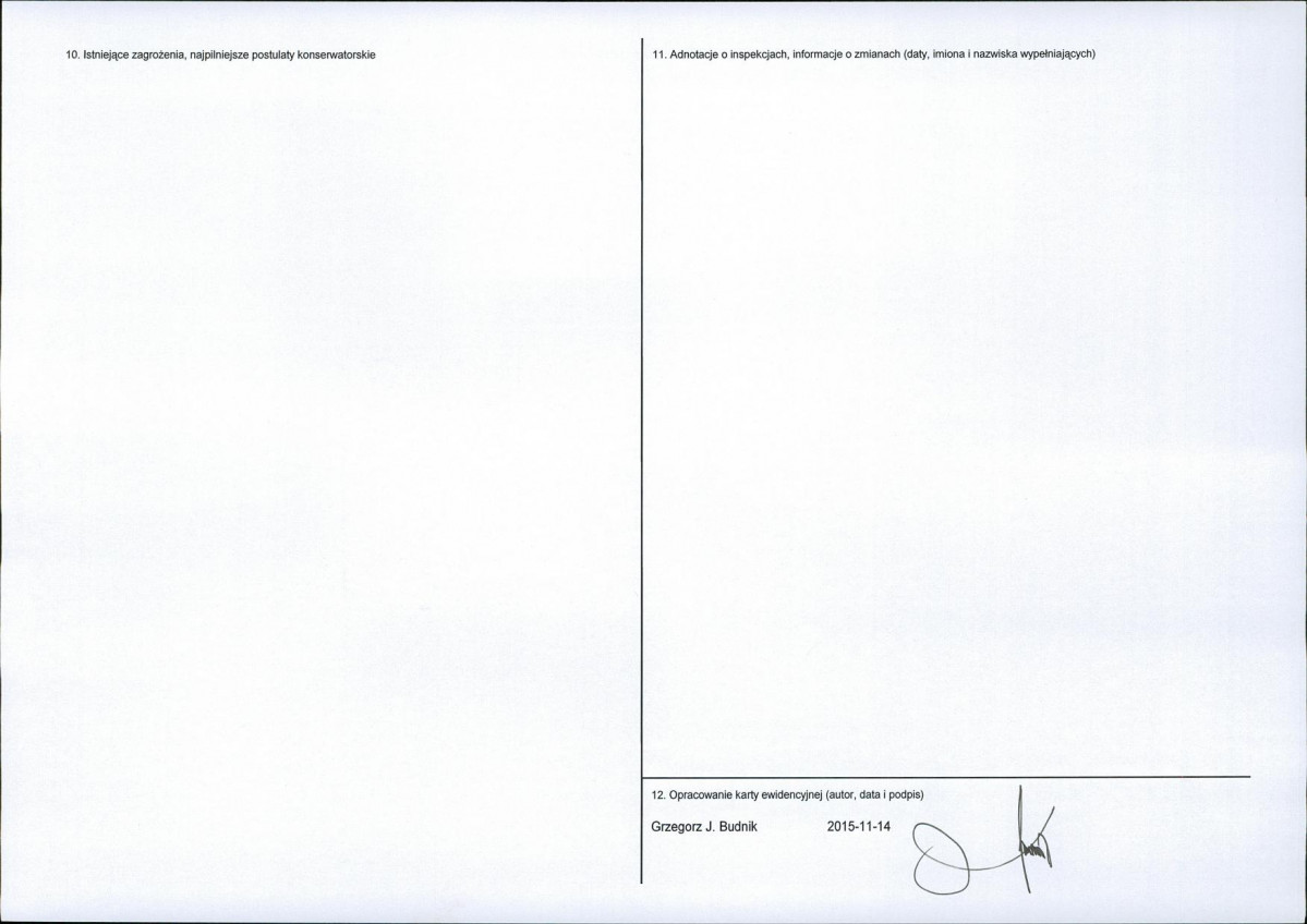 Karta obiektu niewpisanego do rejestru, skan nr 2