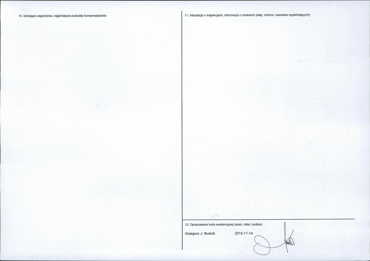 Karta obiektu niewpisanego do rejestru, skan nr 2