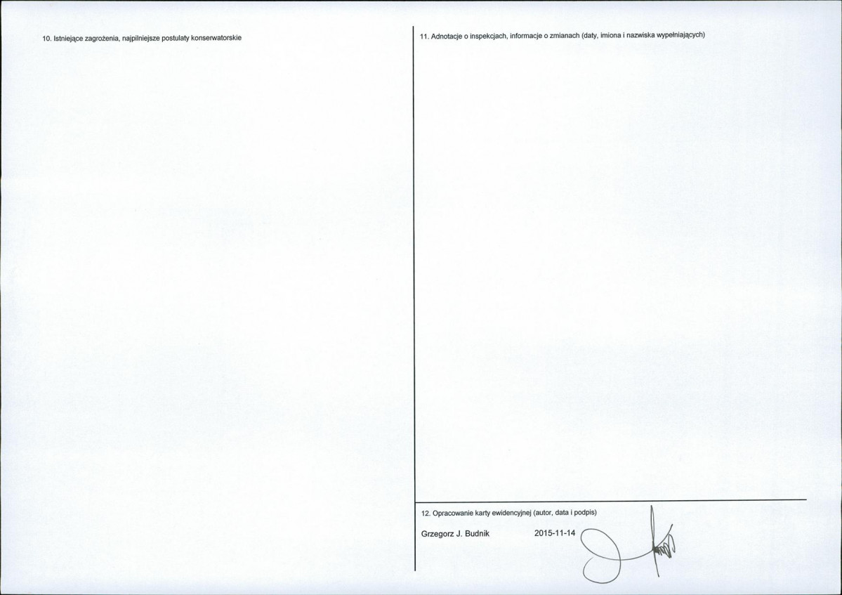 Karta obiektu niewpisanego do rejestru, skan nr 2